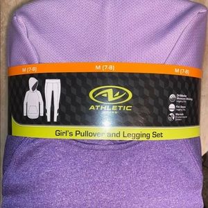 GIRLS ATHLETIC PULLOVER AND LEGGINGS SET(7-8)
